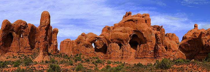 Double Arch Panorama, Arches National Park, UT